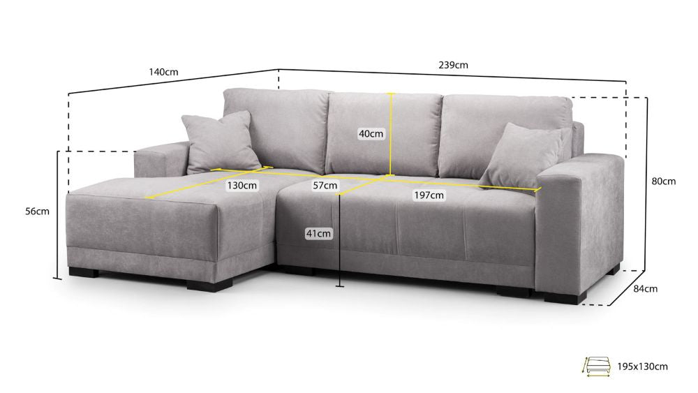 Cimiano Left / Right Corner Sofa Bed