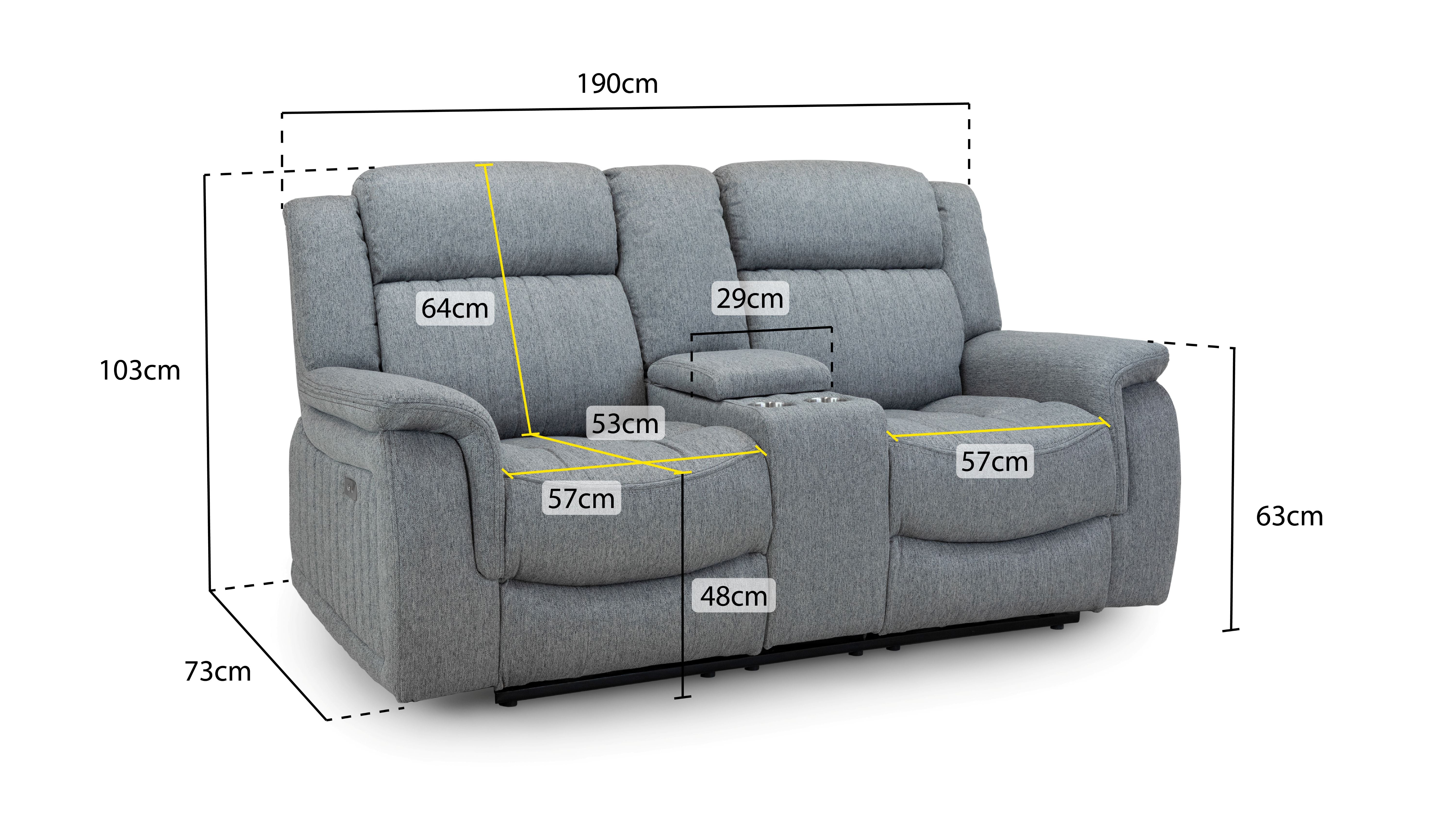 Linden Electric Recliner 2 Seater Sofa
