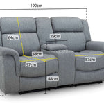 Elys Electric Recliner 2 Seater Sofa