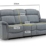 Elys Electric Recliner 3 Seater Sofa