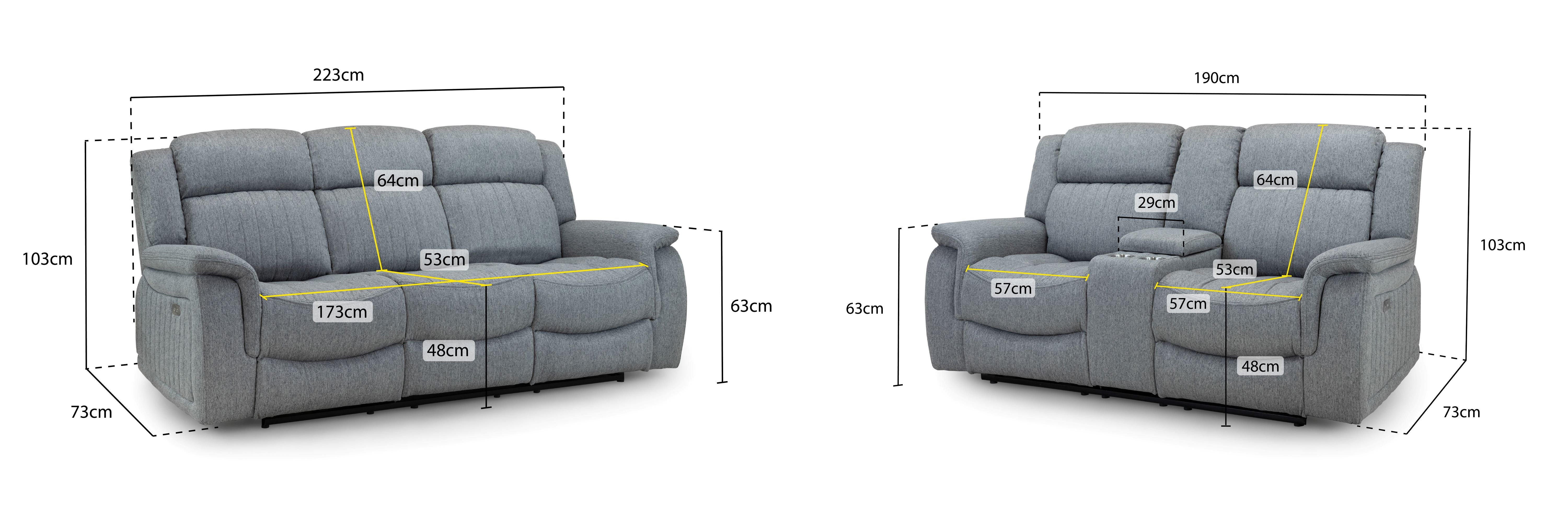 Linden Electric Recliner Sofa Set 3+2