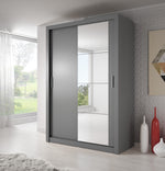 Grey Alfa-4 sliding door wardrobe with two sliding doors