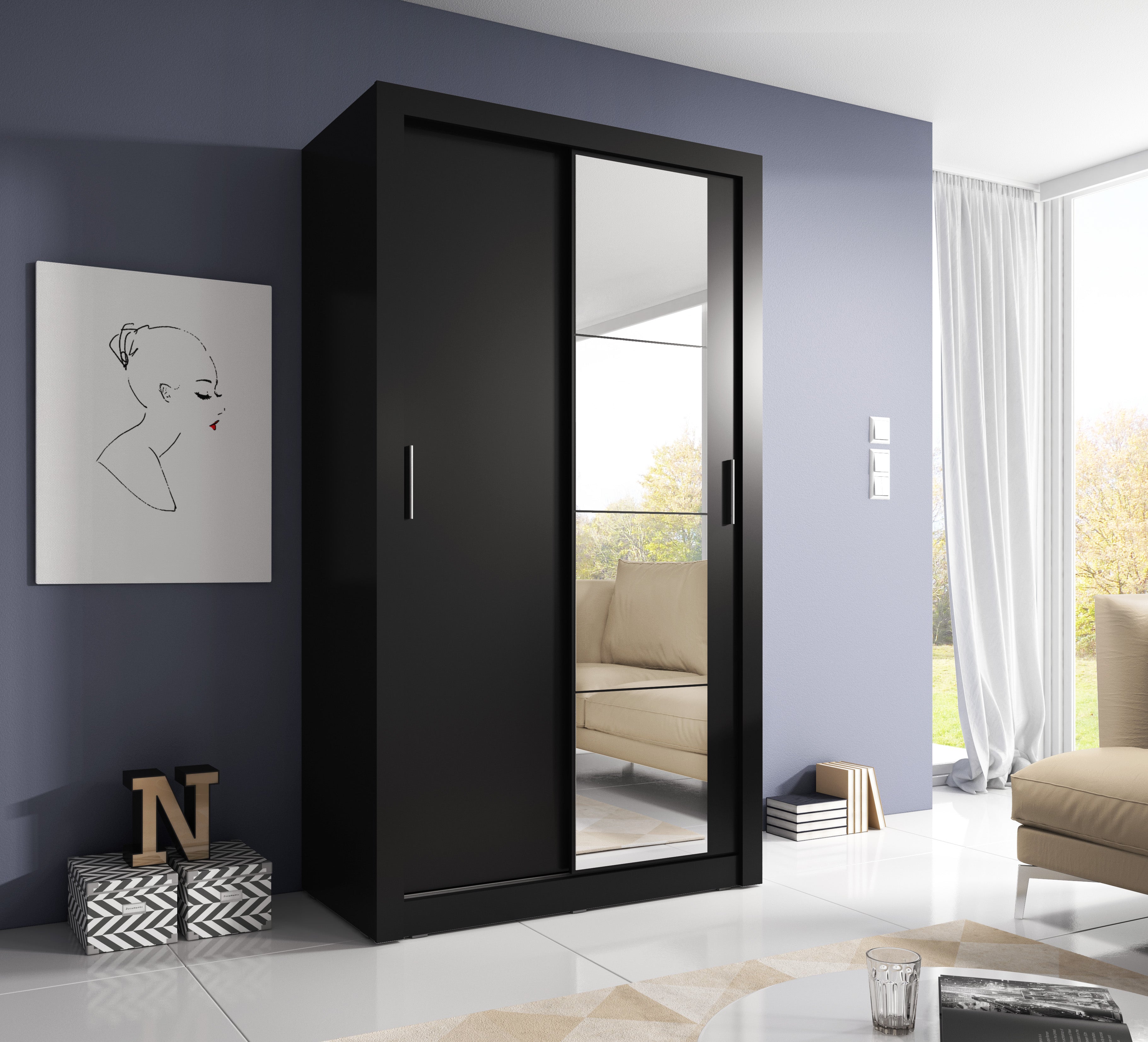 Alfa-6 Sliding Door Wardrobe W120cm