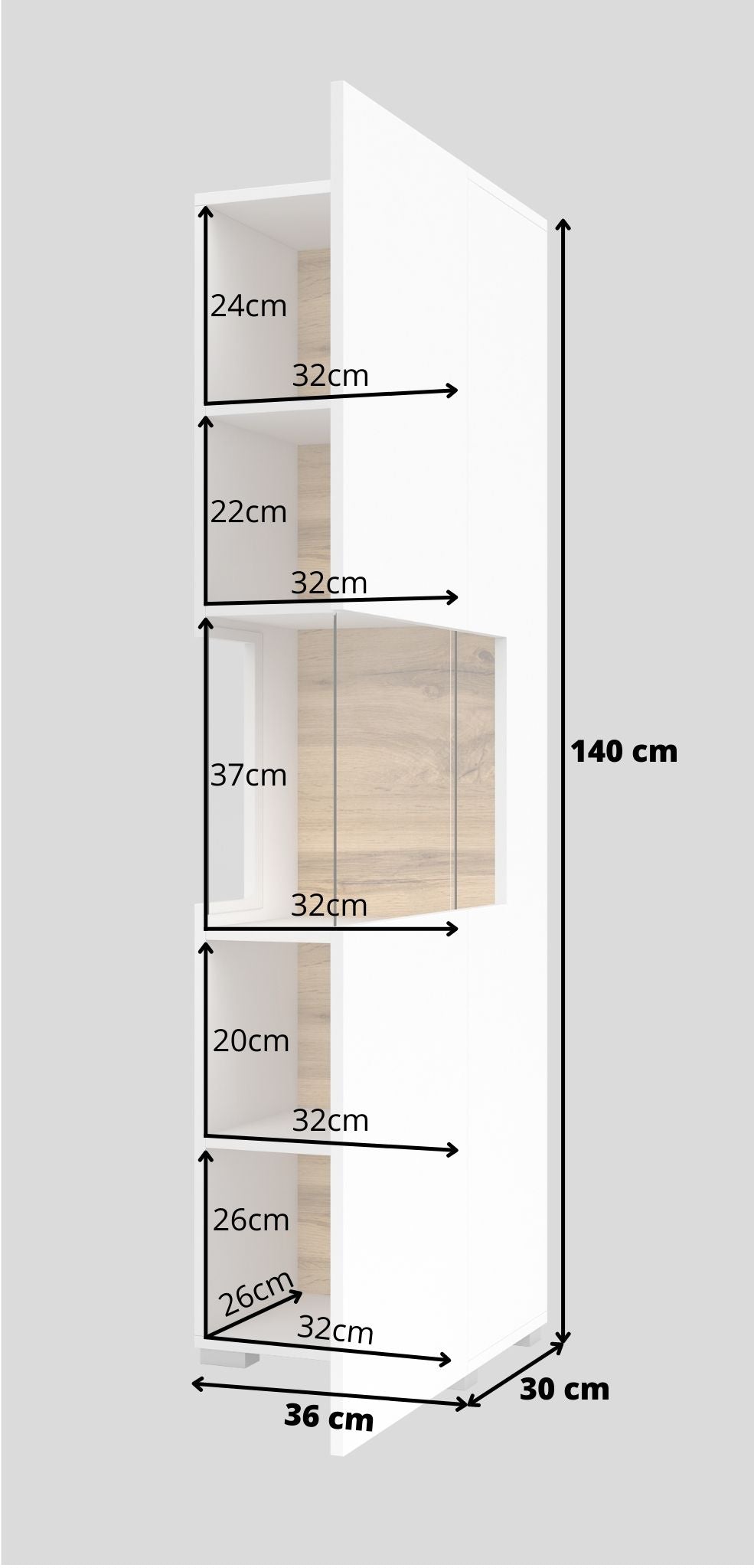 Norbi Wall Hanging Unit Long W36cm