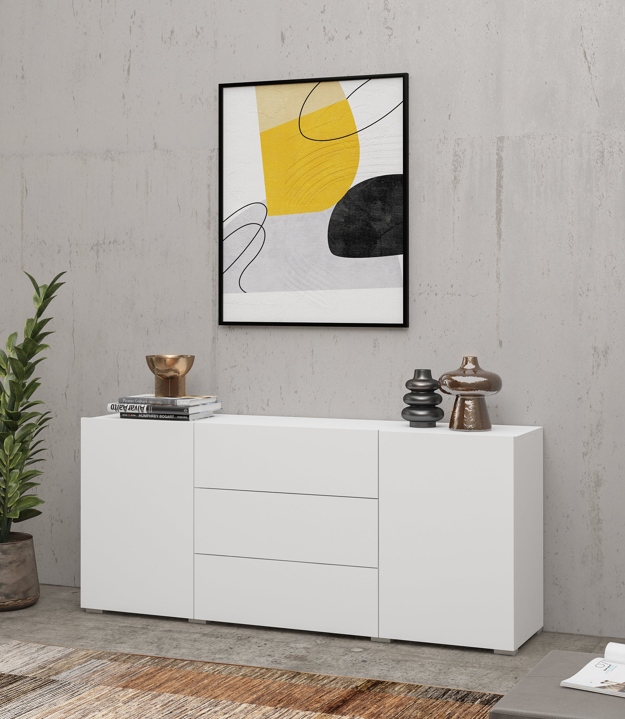 Norbi 2 Door 3 Drawer Sideboard W140cm