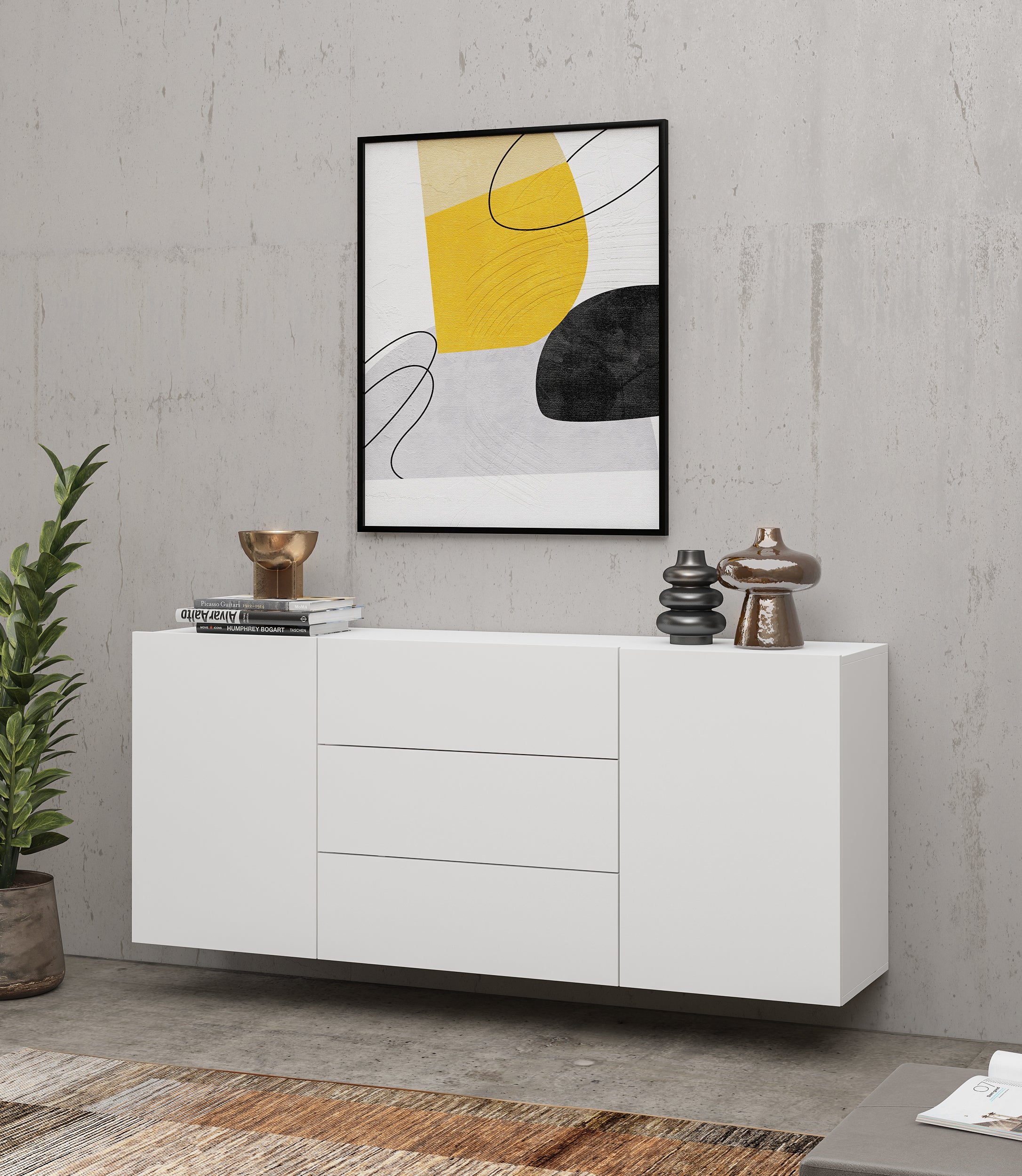 Norbi 2 Door 3 Drawer Sideboard W140cm