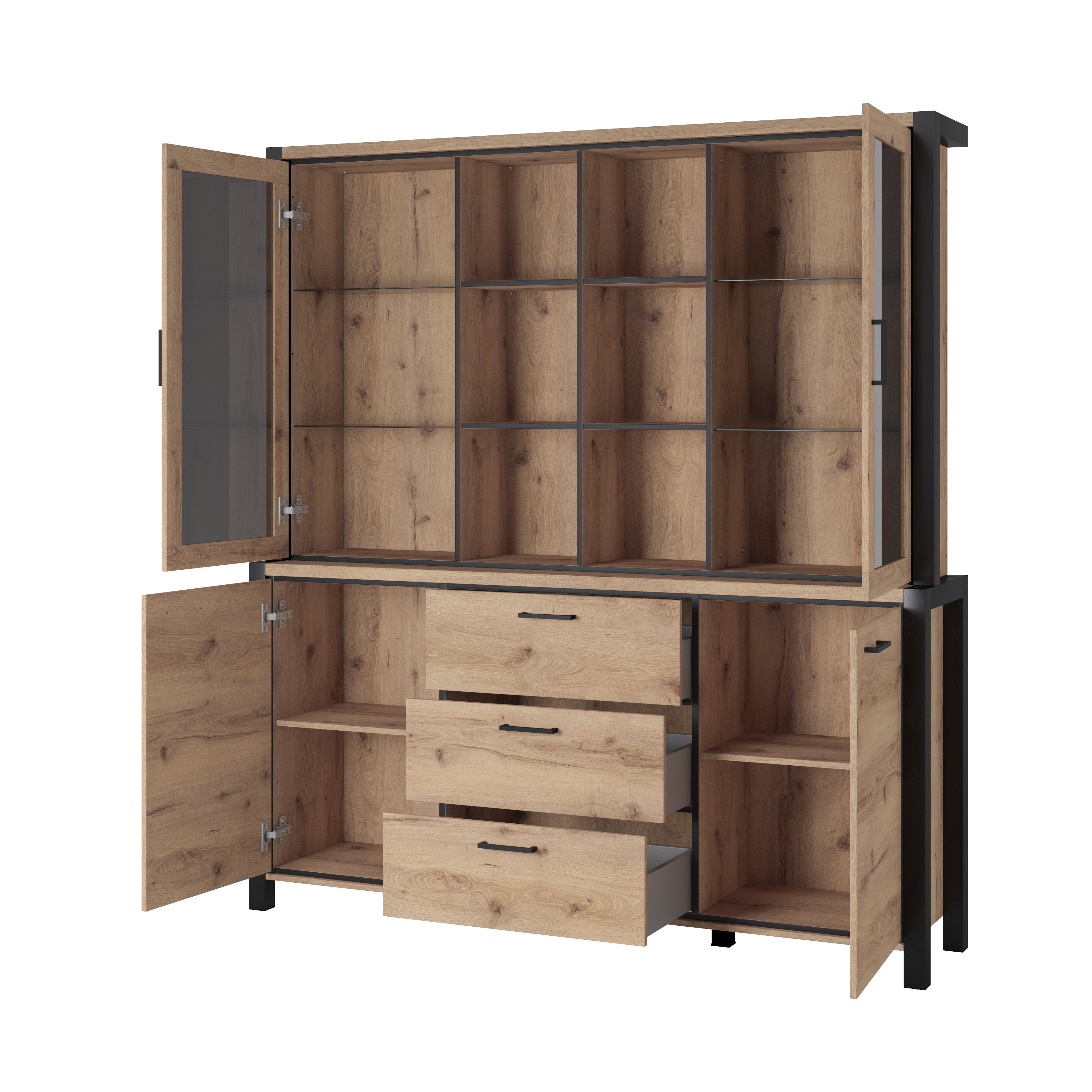 Tivo 2 Door 3 Drawer Sideboard & Extension W180cm