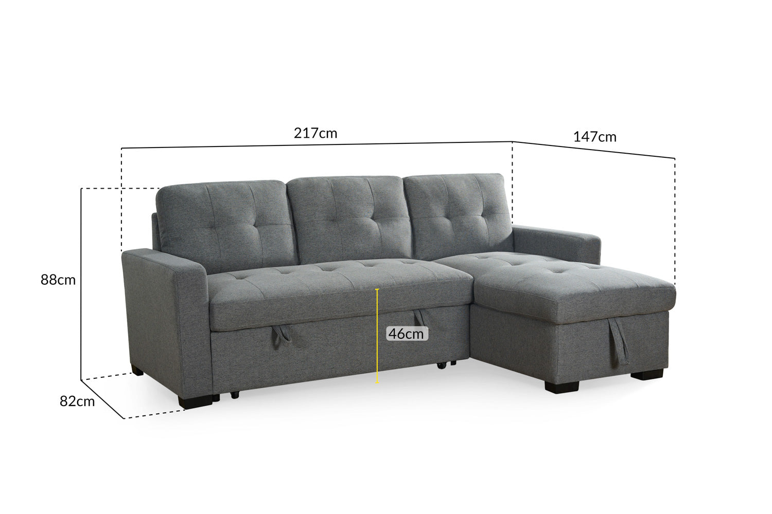 Alder Universal Corner Sofa Bed