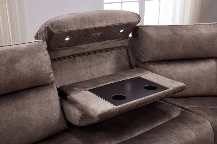 Aspen Large Corner Sofa Electric Recliner