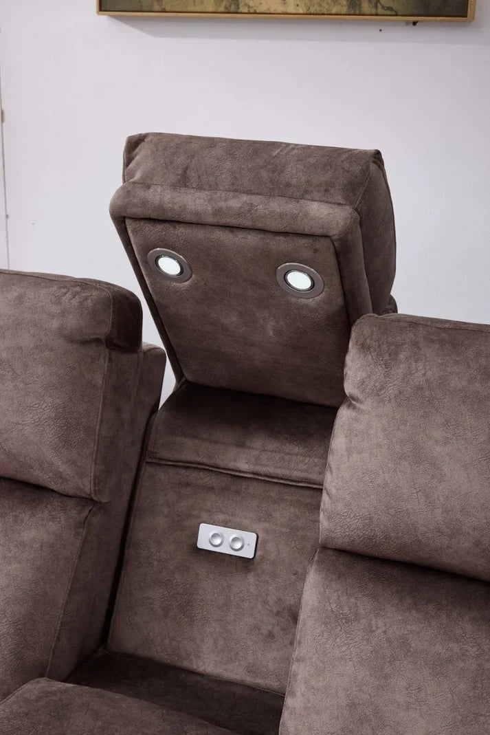 Aspen Large Corner Sofa Electric Recliner