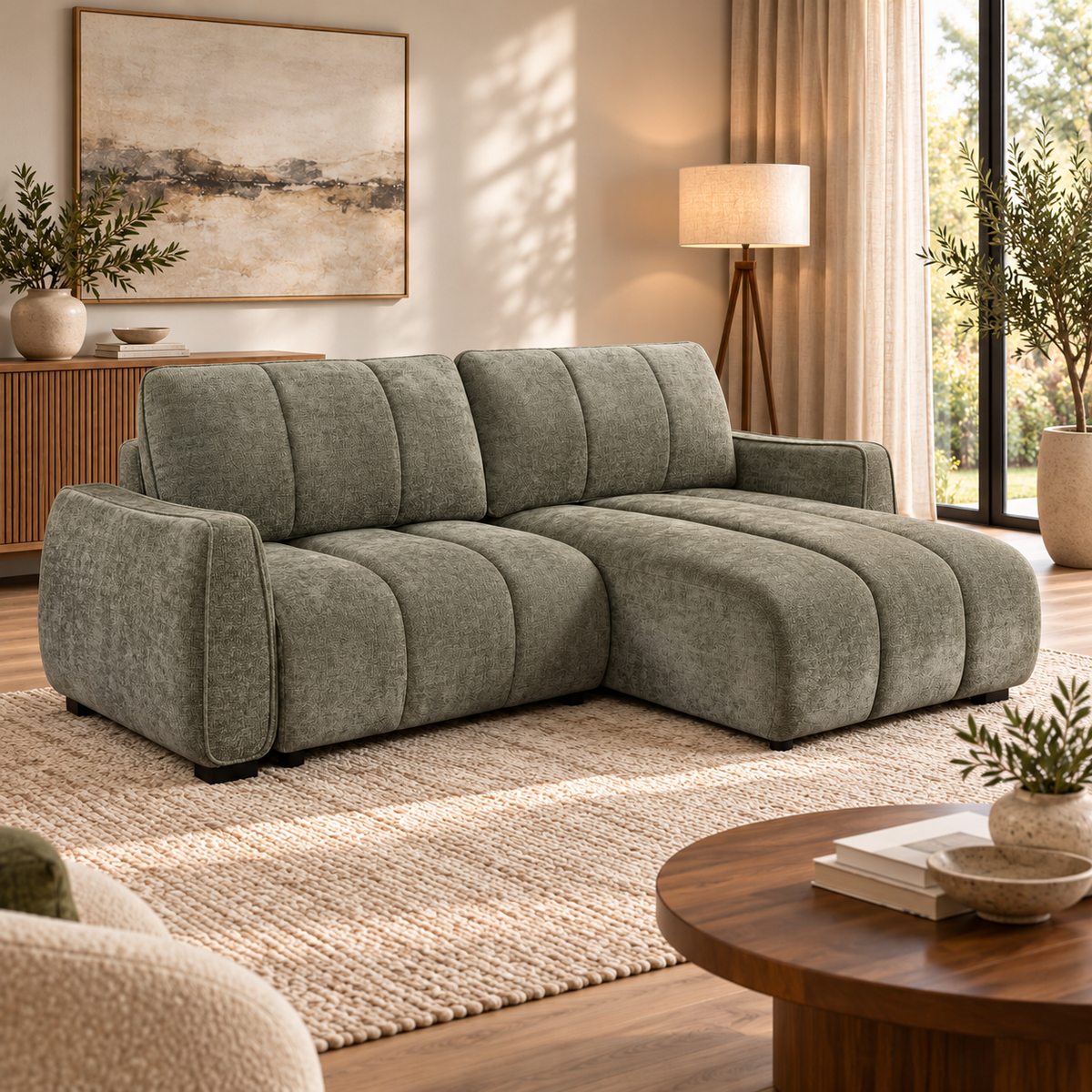 Aura Universal Corner Sofa Bed – Storage | 3 Colours
