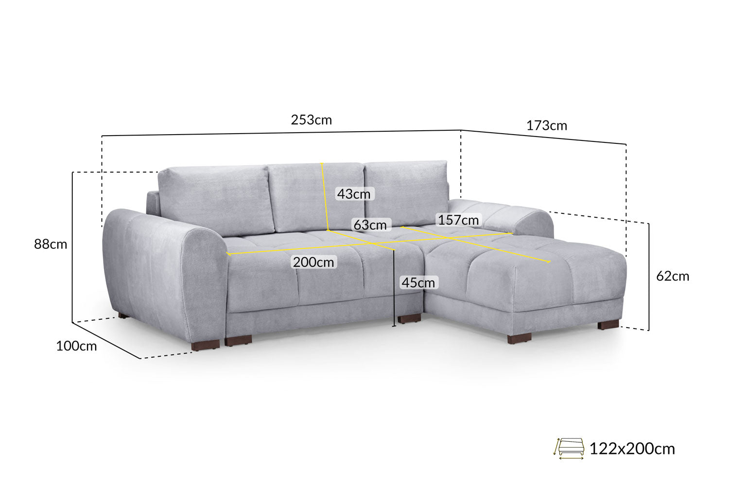 Senato Sofa Bed Universal Corner