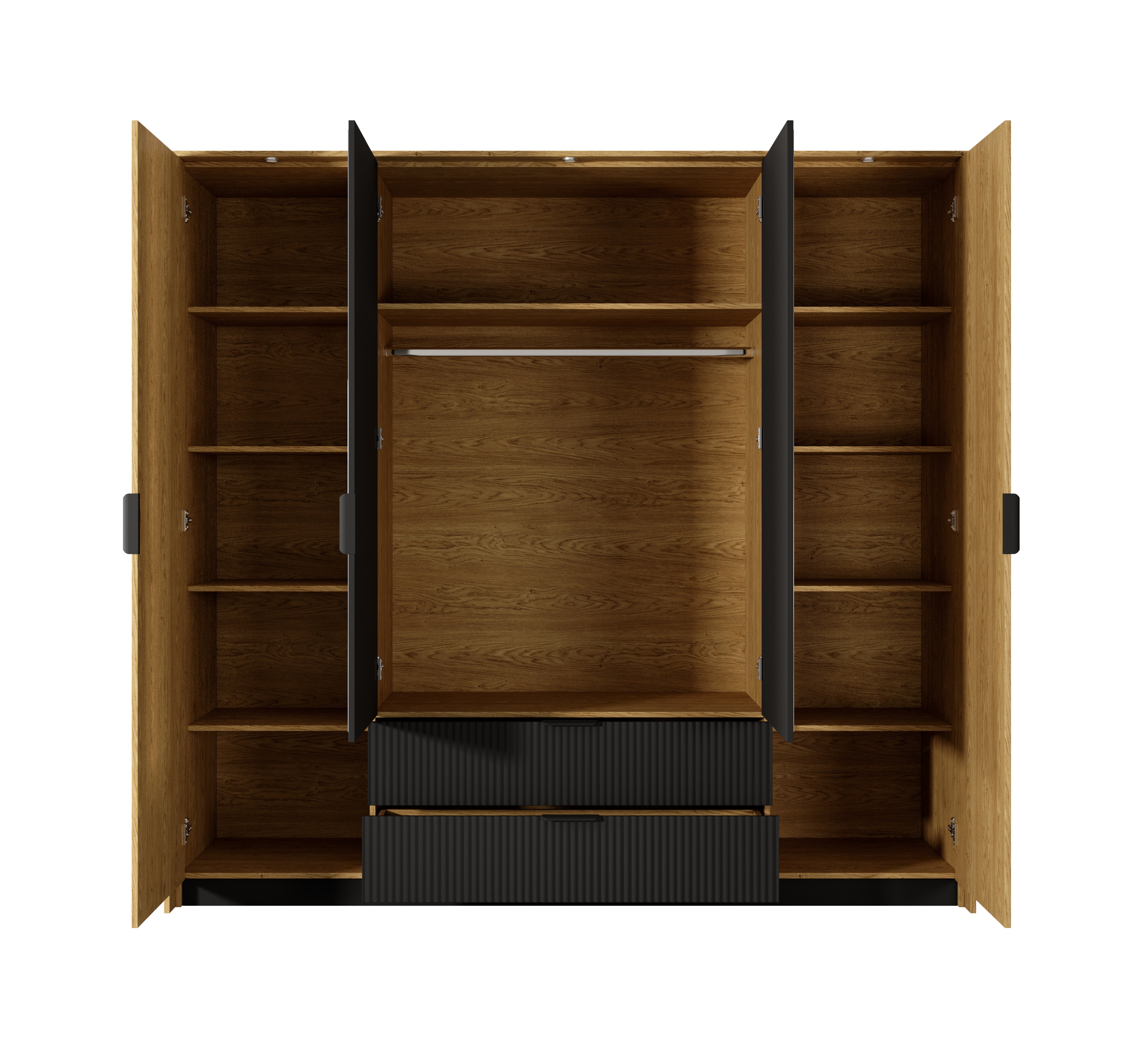 Calto Wardrobe with Mirrors and Drawers W223cm