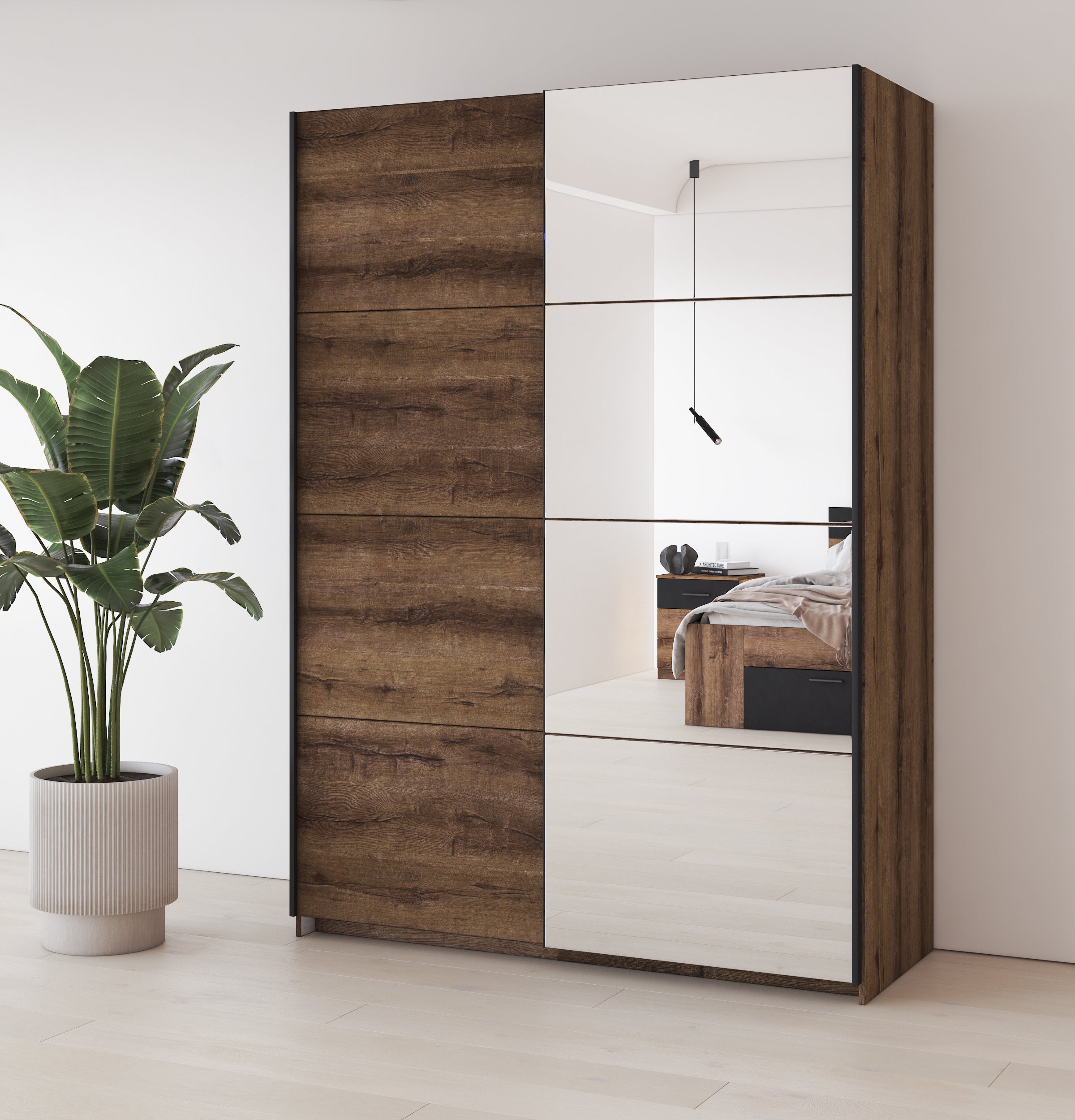 Roma Sliding Door Wardrobe with Mirror