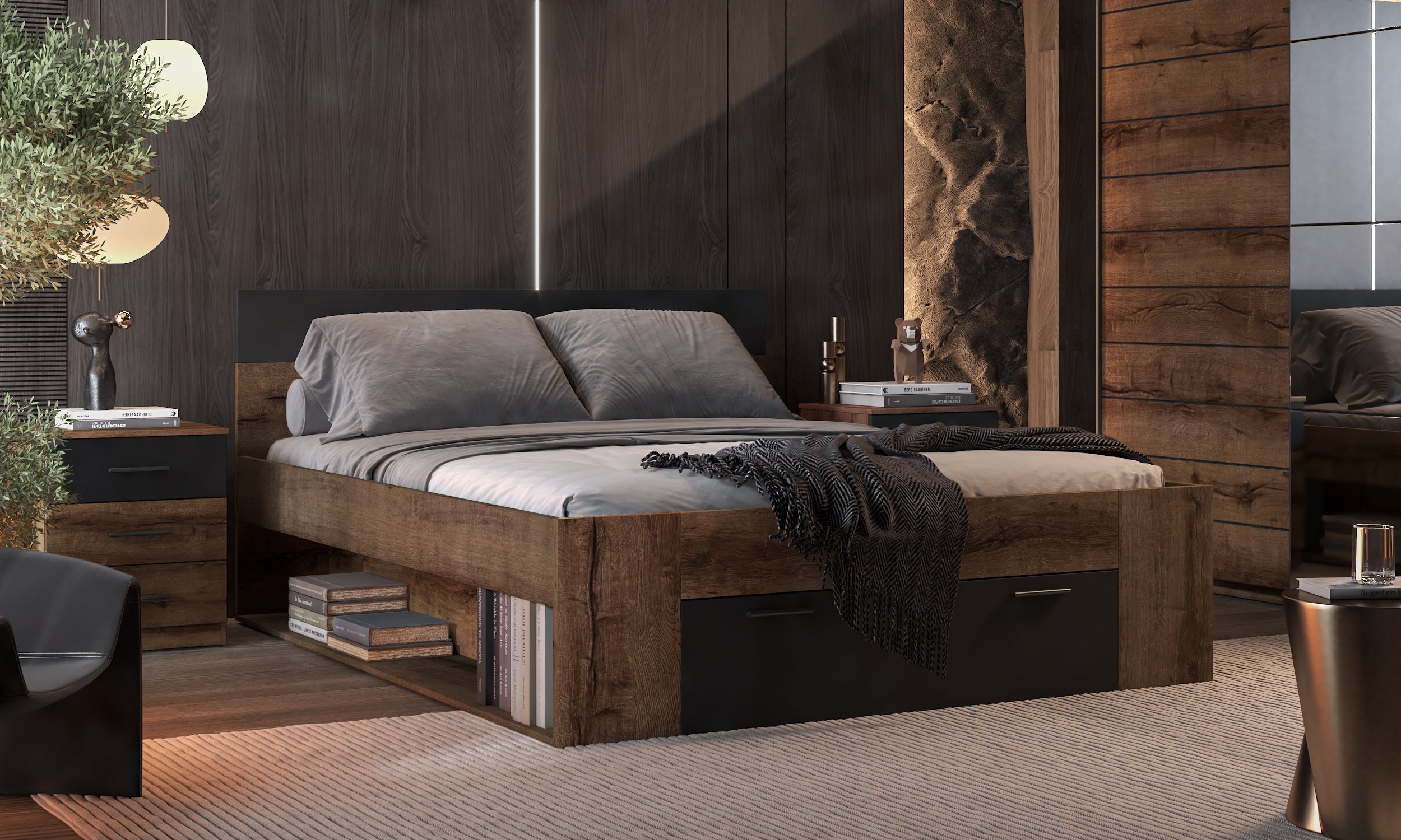 Roma Bed with Drawer [EU King or EU Super King]