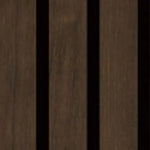 Walnut acoustic wall panel close-up of vertical slats