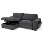 Carter Universal Corner Sofa Bed – Beige & Grey | Storage & USB