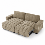 Carter Universal Corner Sofa Bed – Beige & Grey | Storage & USB