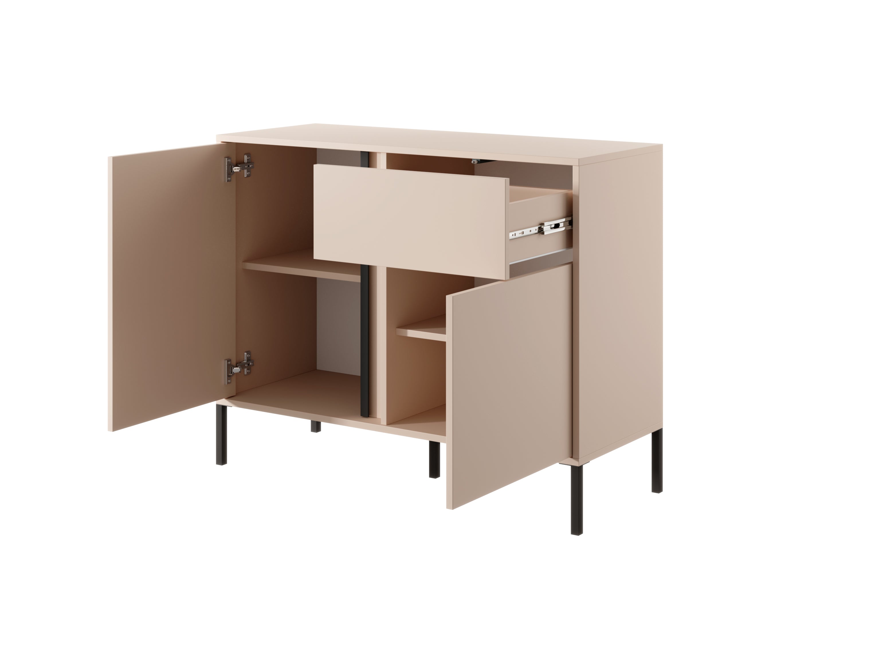 Mist 2 Door 1 Drawer Sideboard W104cm
