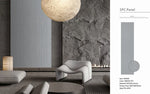 Dark grey wall panel board with textured vertical finish
