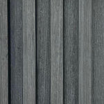 Dark grey vertical woodgrain wall panel texture, close-up