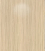 Close-up of light wood wall panel board with fine vertical grain texture