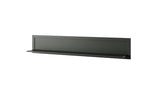 Dark green floating shelf, long rectangular shape with open front