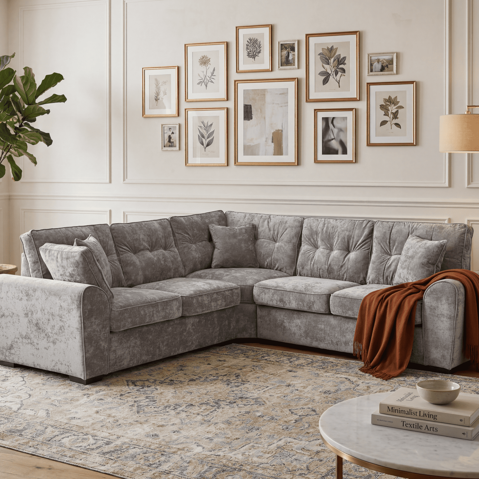 Grayson Large Corner Sofa – Deep Seat & Tufted Design