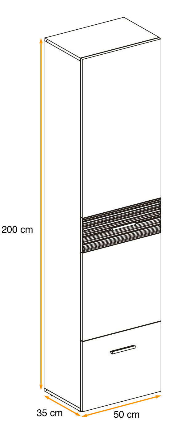 Gusta Tall Hallway Cabinet W50cm