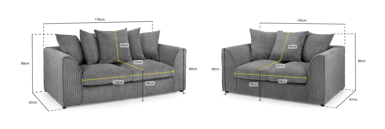 Harley Jumbo Sofa Set 3+2