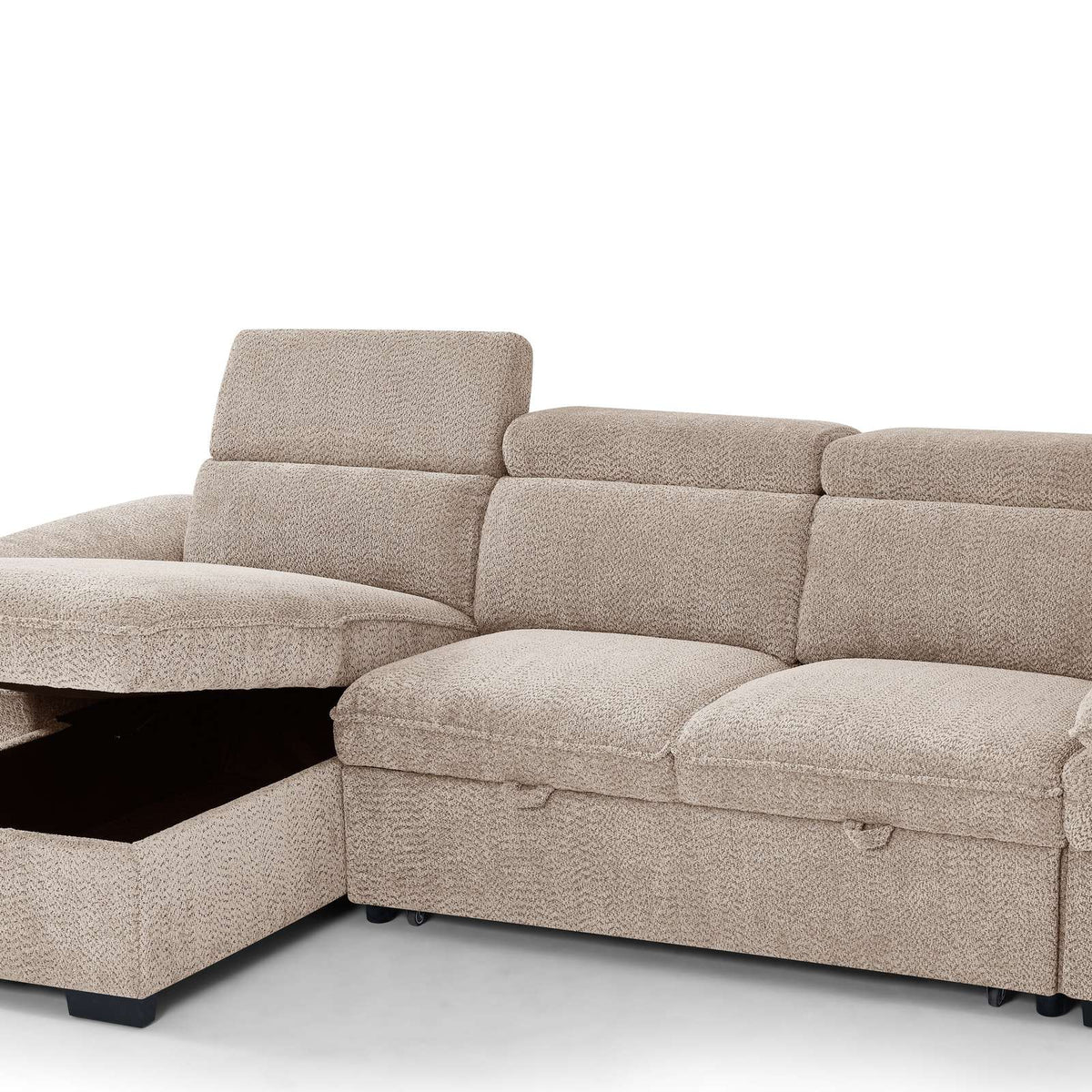 Portofino Corner Sofa Bed | Boucle Fabric
