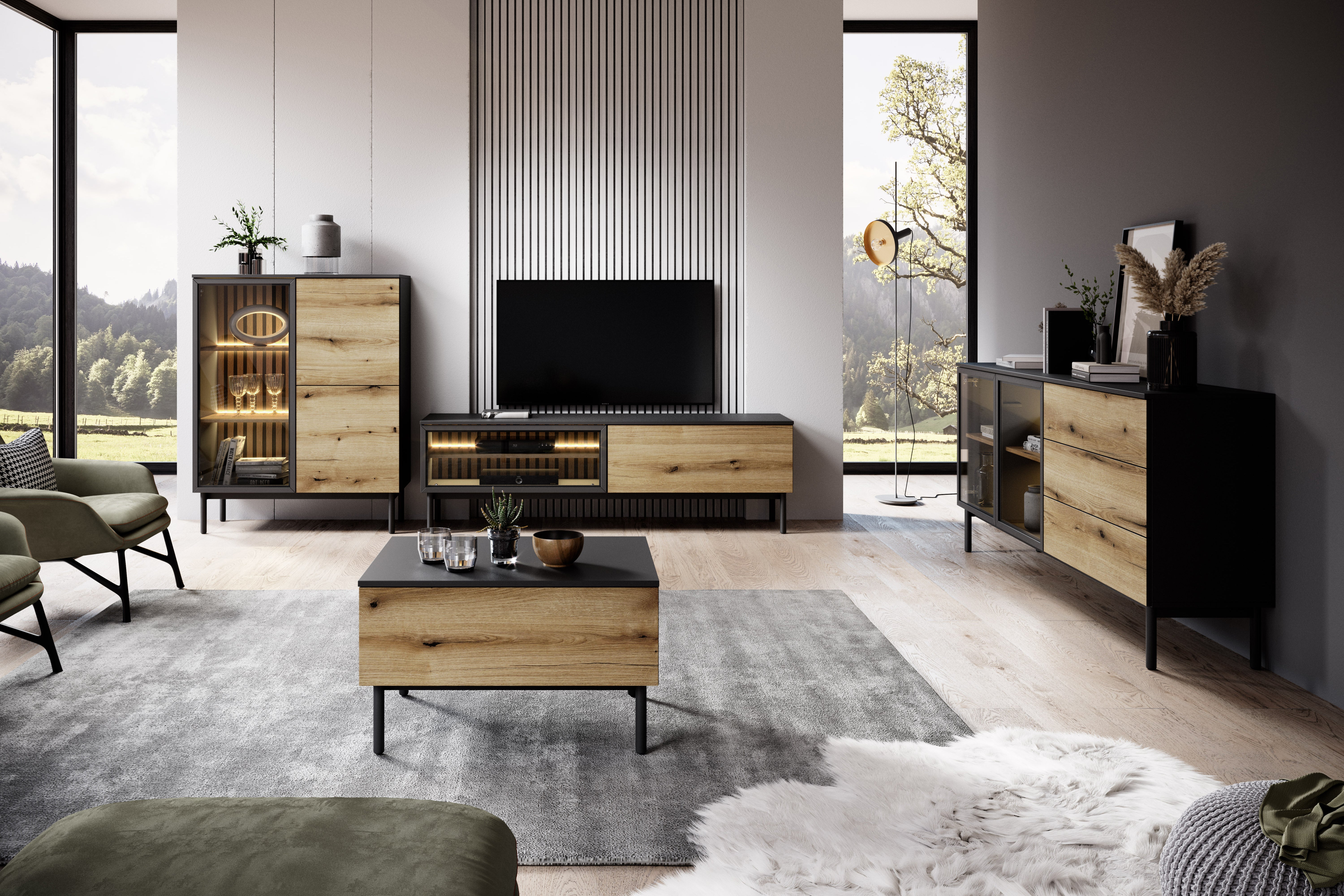 Largo TV Cabinet Long W180cm