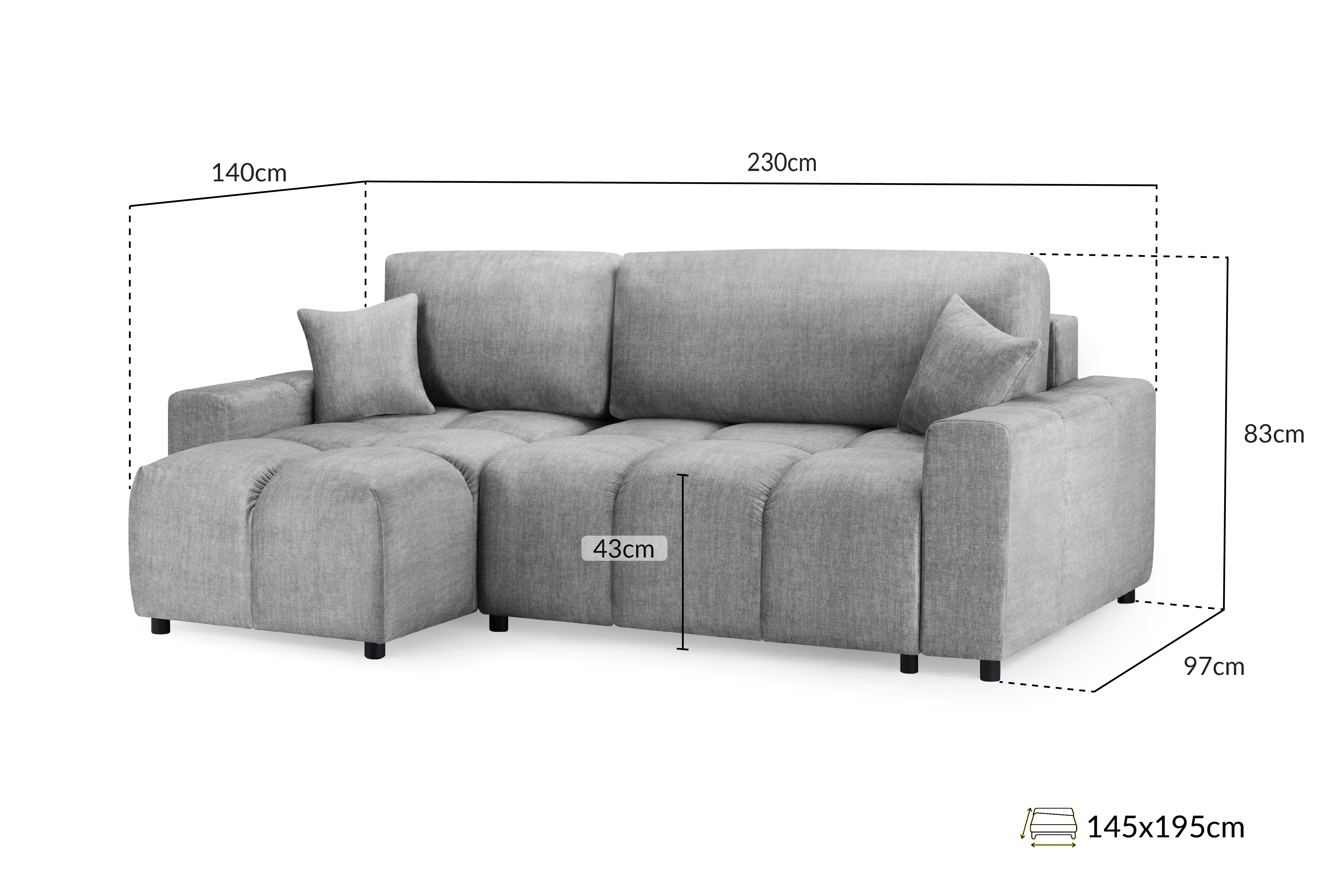 Luki Sofa Bed Universal Corner