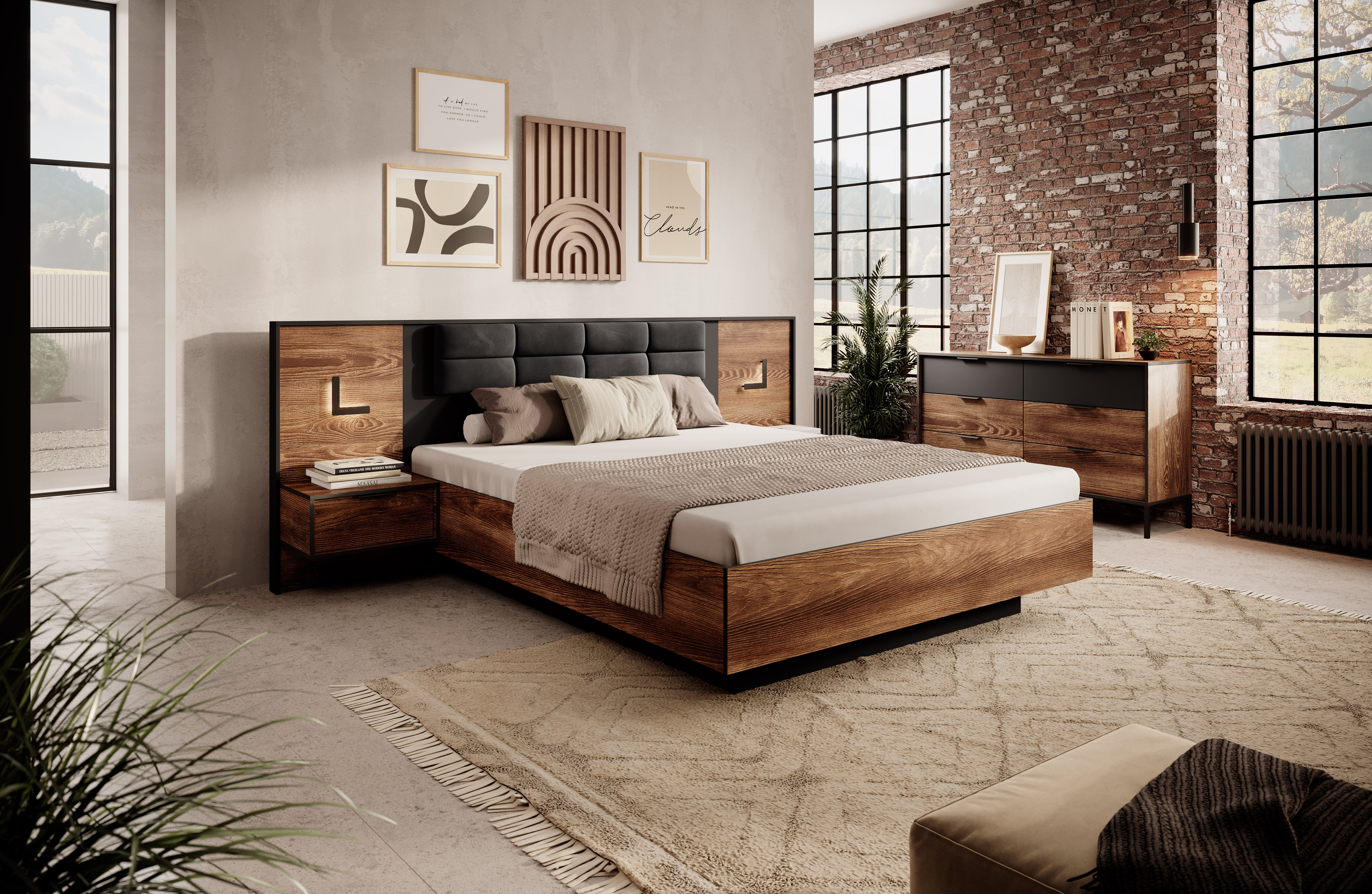 Haze Bedside Tables W50cm