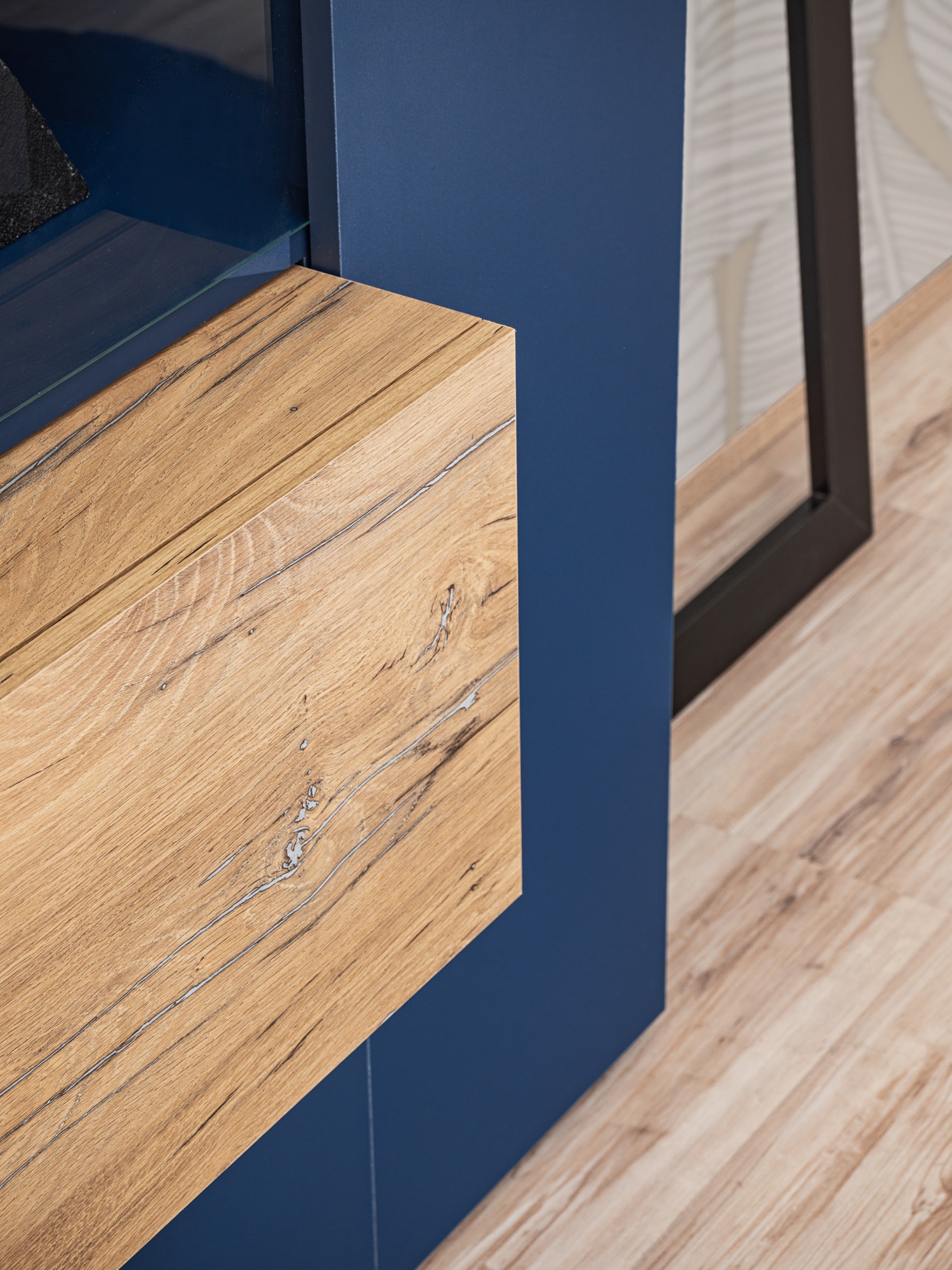 Bruce Media Wall Unit with LED Lights W210cm