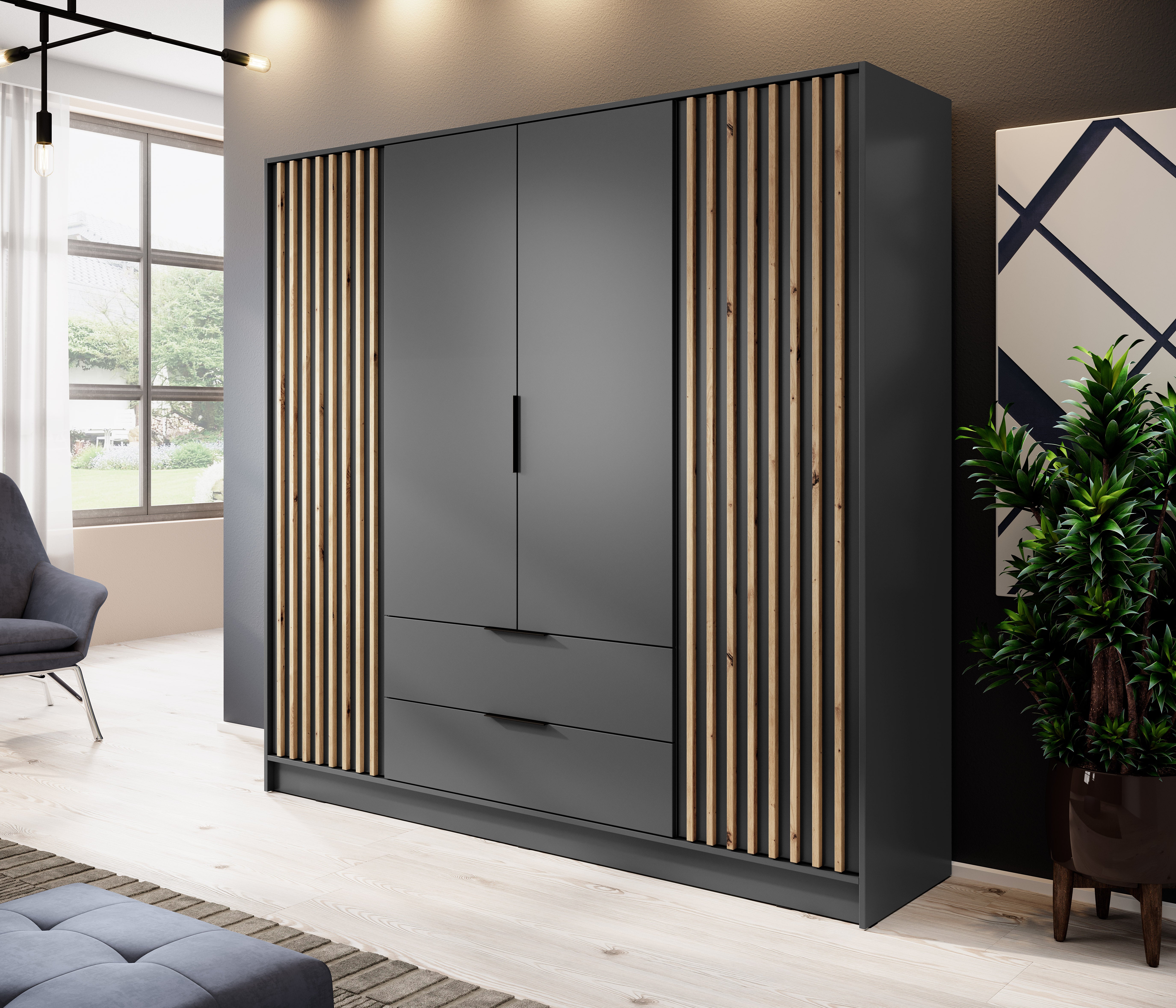 Orla 4 Door Wardrobe W206cm