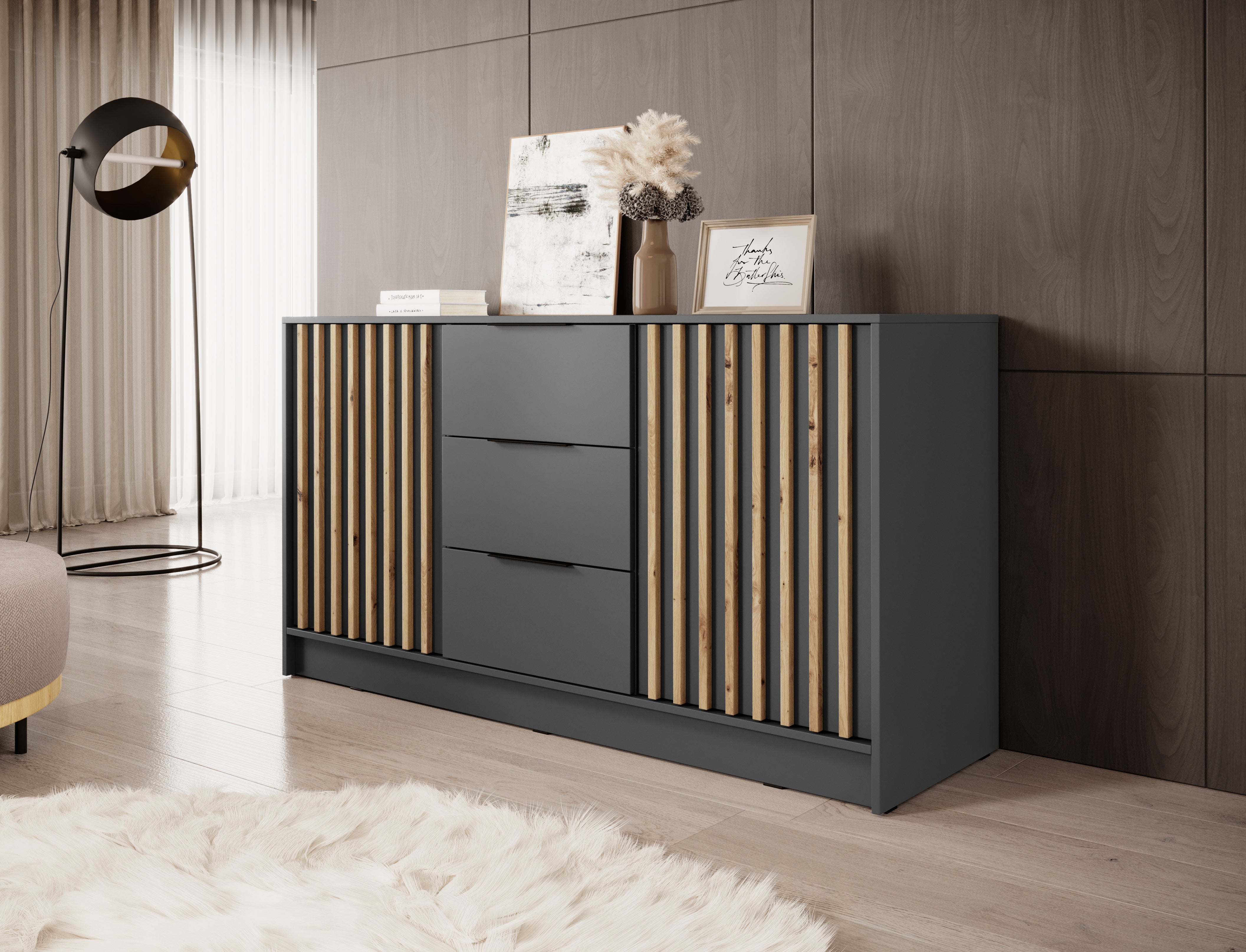 Orla 2 Door 3 Drawer Chest of Drawers W155cm