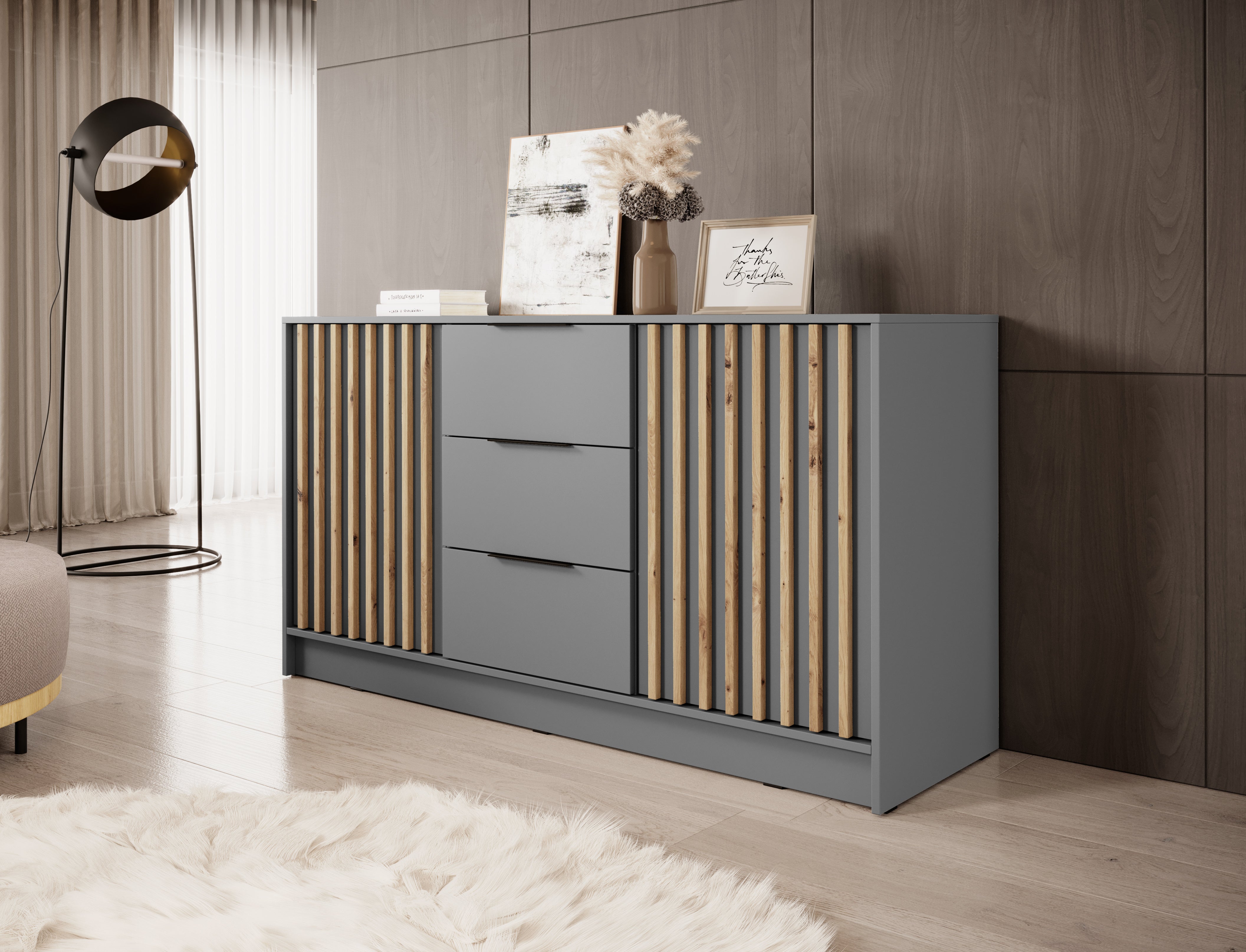 Orla 2 Door 3 Drawer Chest of Drawers W155cm