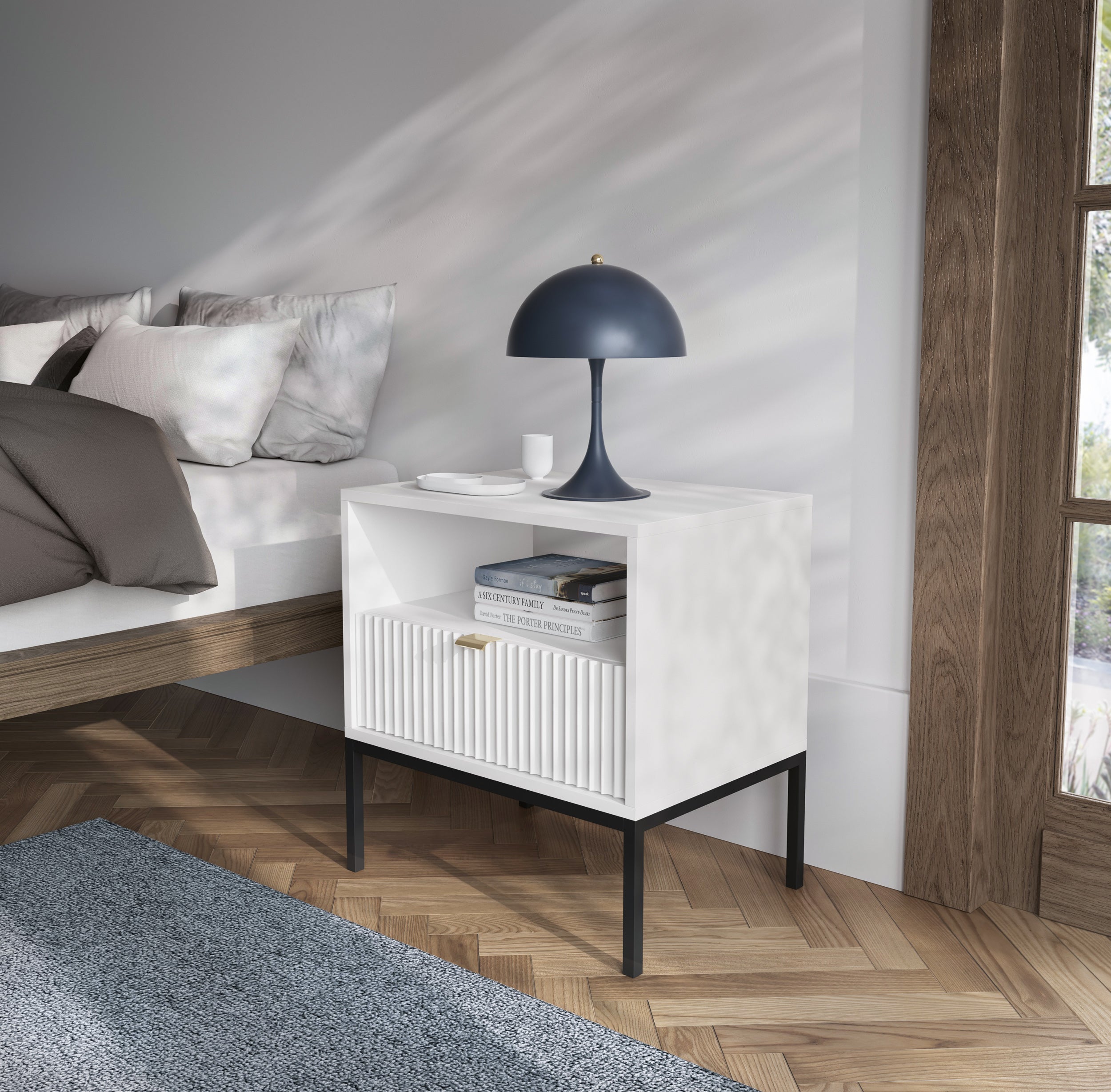 Ridge Bedside Table W54cm
