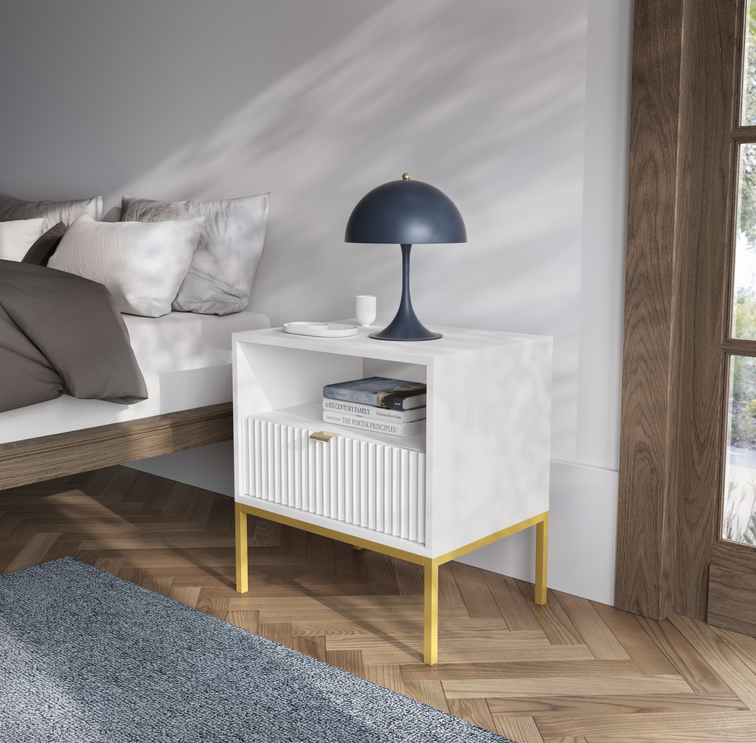 Ridge Bedside Table W54cm