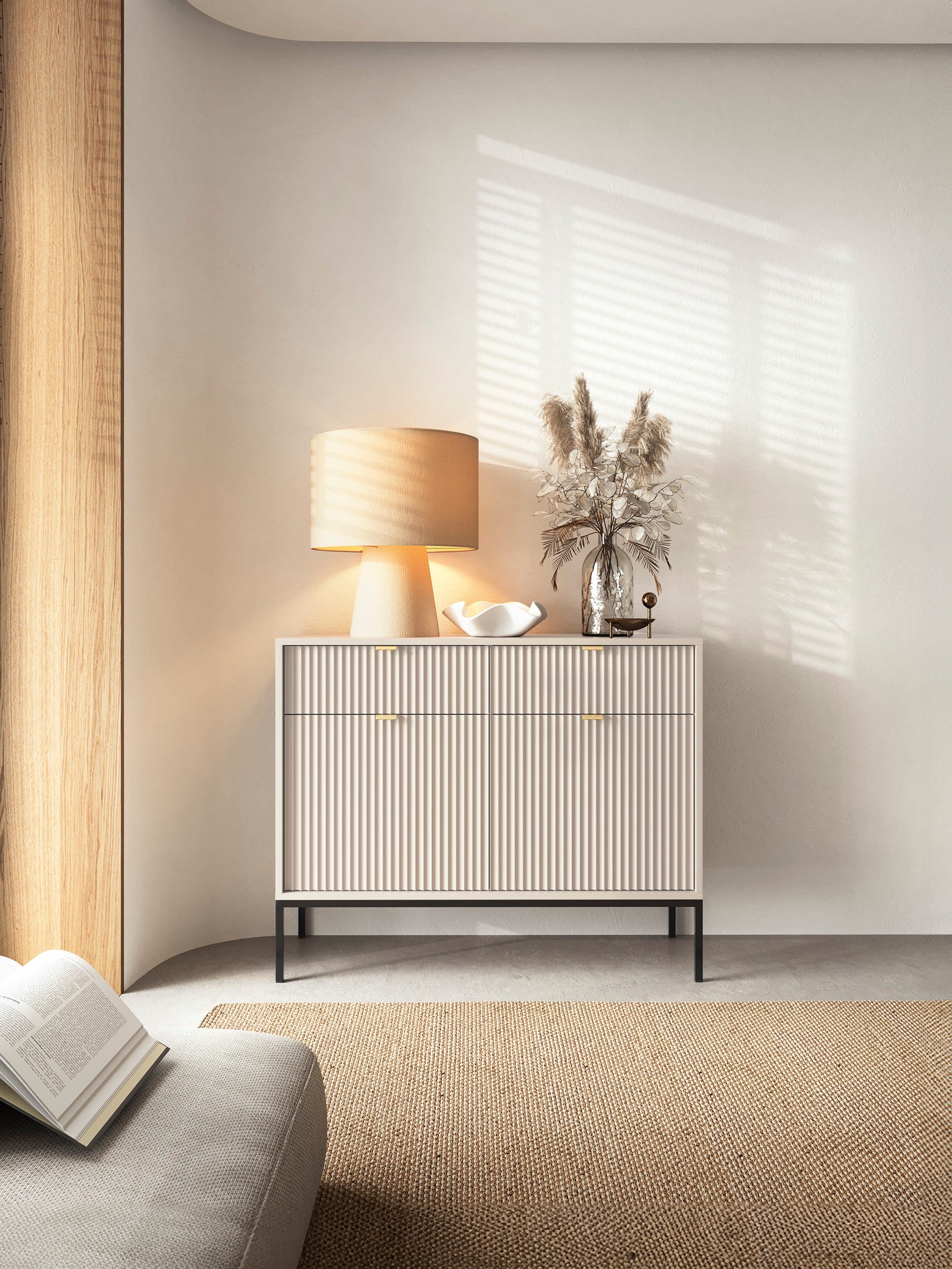 Ridge 2 Drawer 2 Door Sideboard W104cm