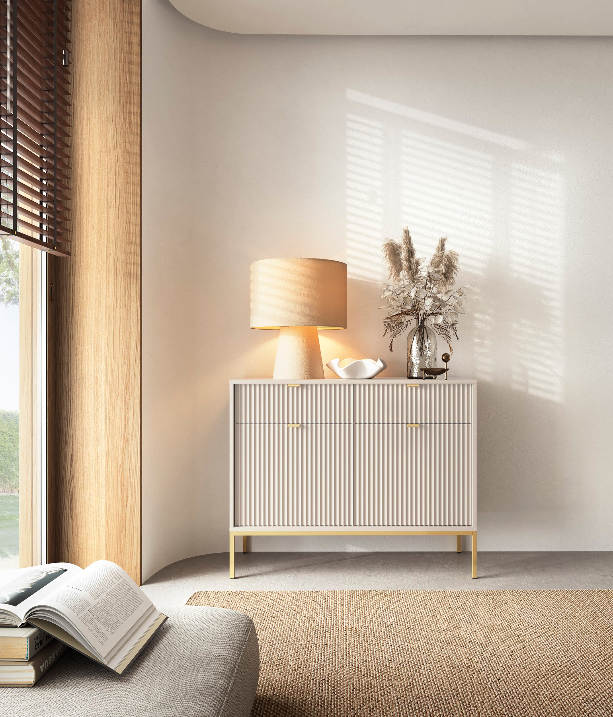 Ridge 2 Drawer 2 Door Sideboard W104cm