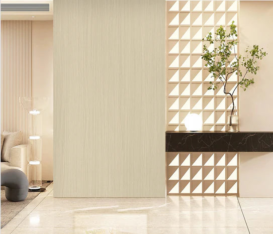 Light oak wall panel board with subtle vertical wood grain texture