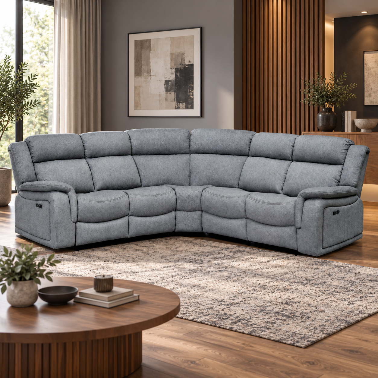 Elys Electric Recliner Large Corner Sofa | Power Recliner