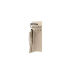 Wall-mounted coat hanger with light wood slat backing, black top rail, and row of hooks