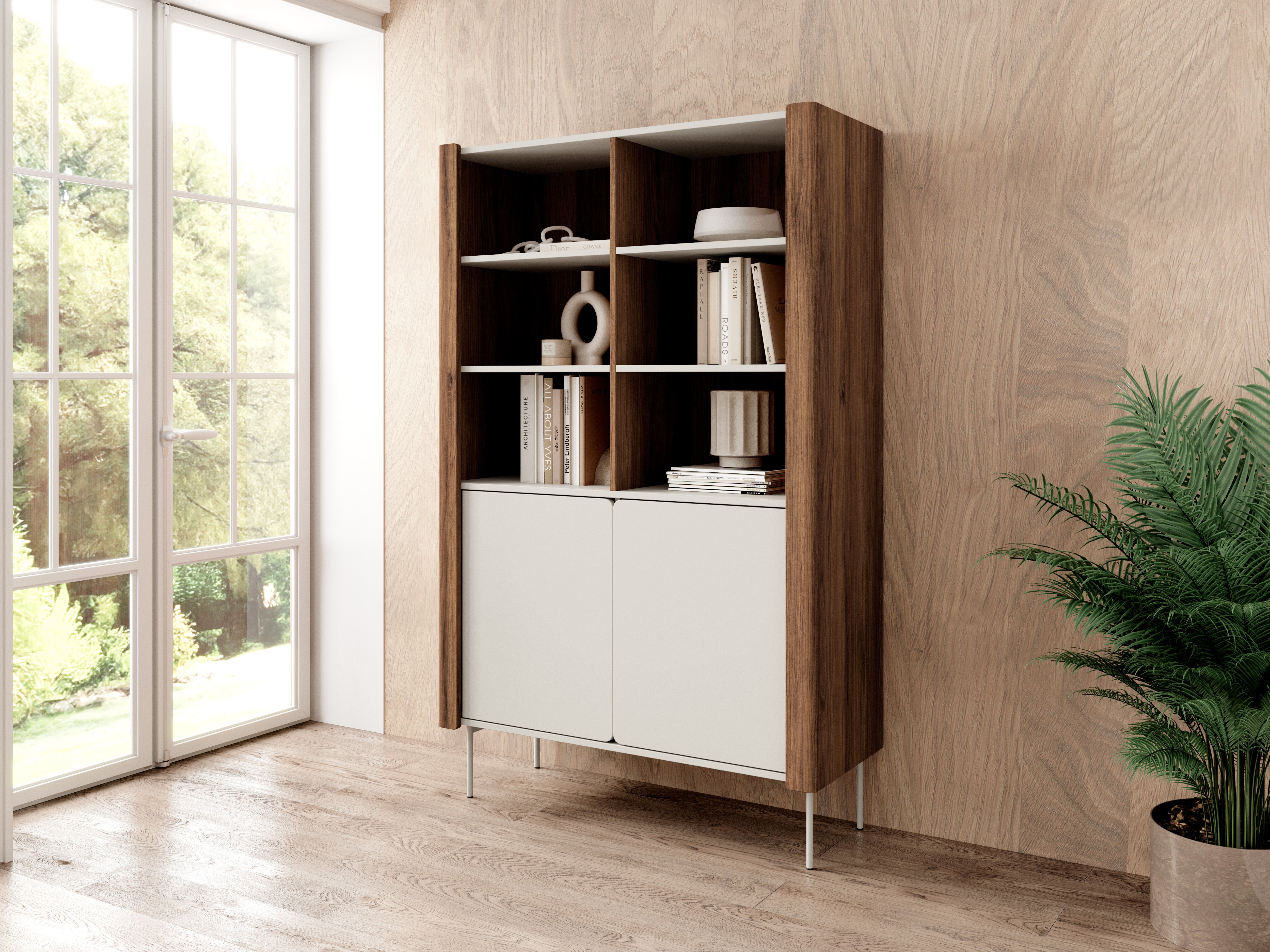 Melania Display Cabinet with open Compartments W105cm