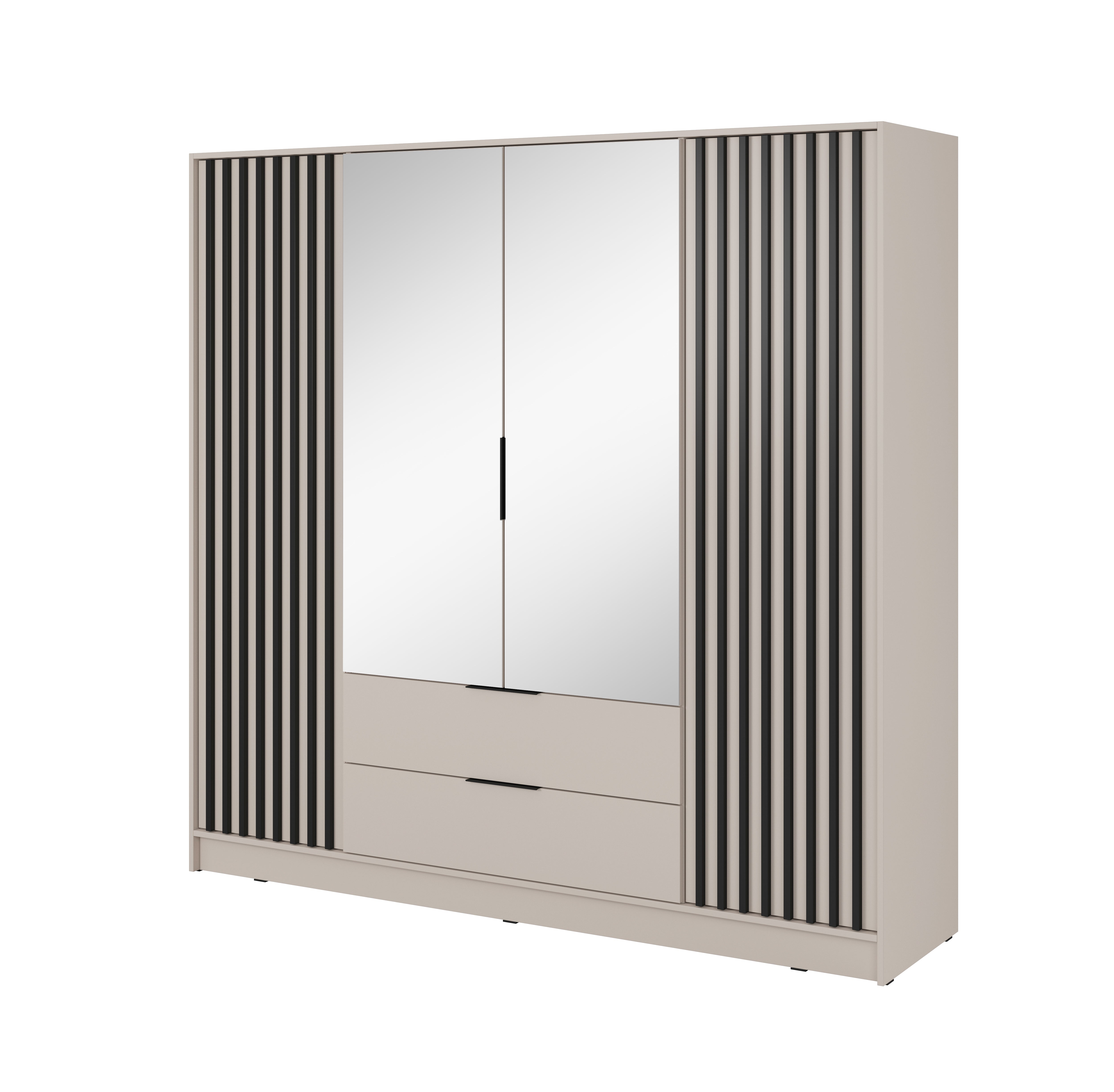 Orla 4 Door Wardrobe with mirror W206cm