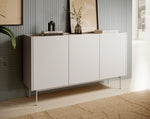 Cashmere sideboard with four cabinet doors and slim metal legs