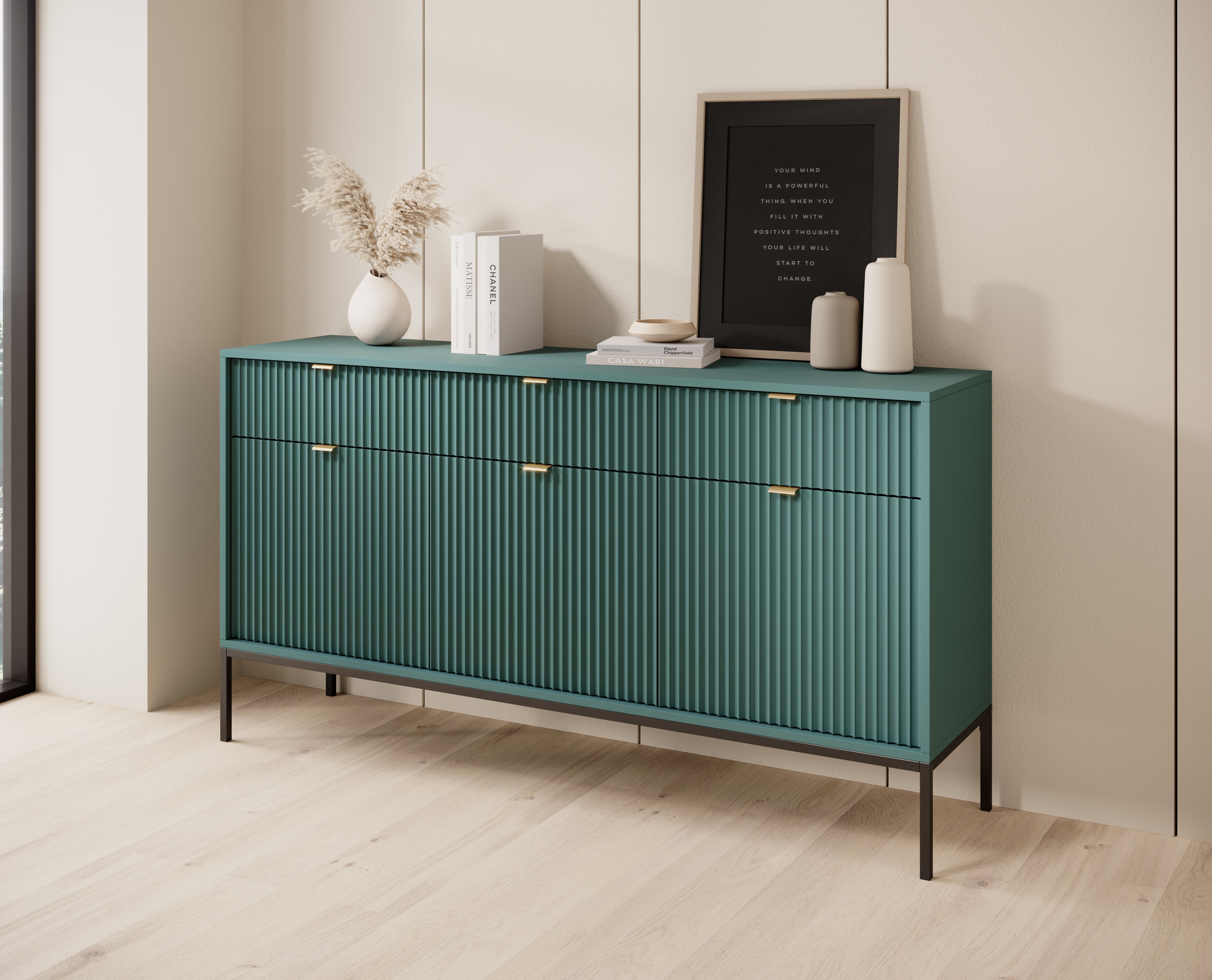 Ridge 3 Drawer 3 Door Sideboard W154cm