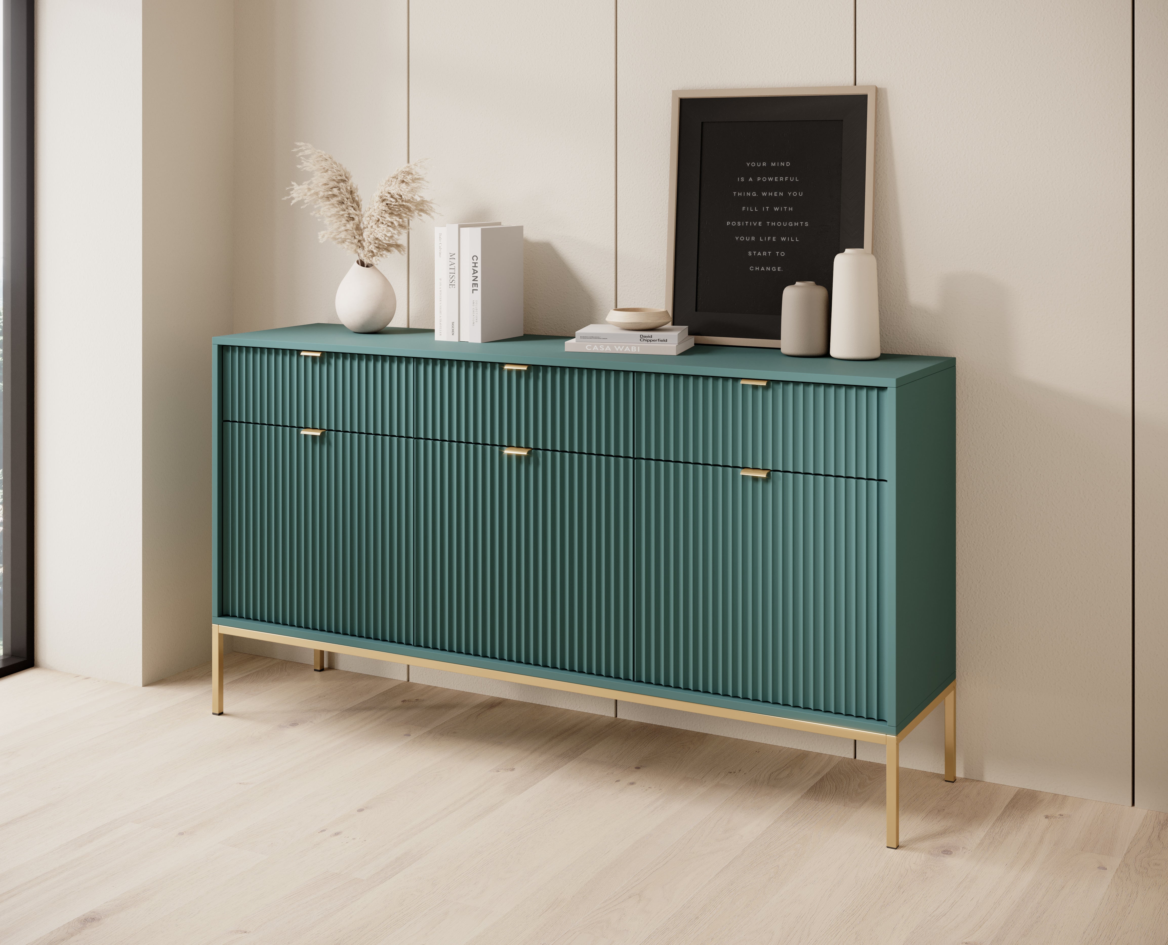 Ridge 3 Drawer 3 Door Sideboard W154cm